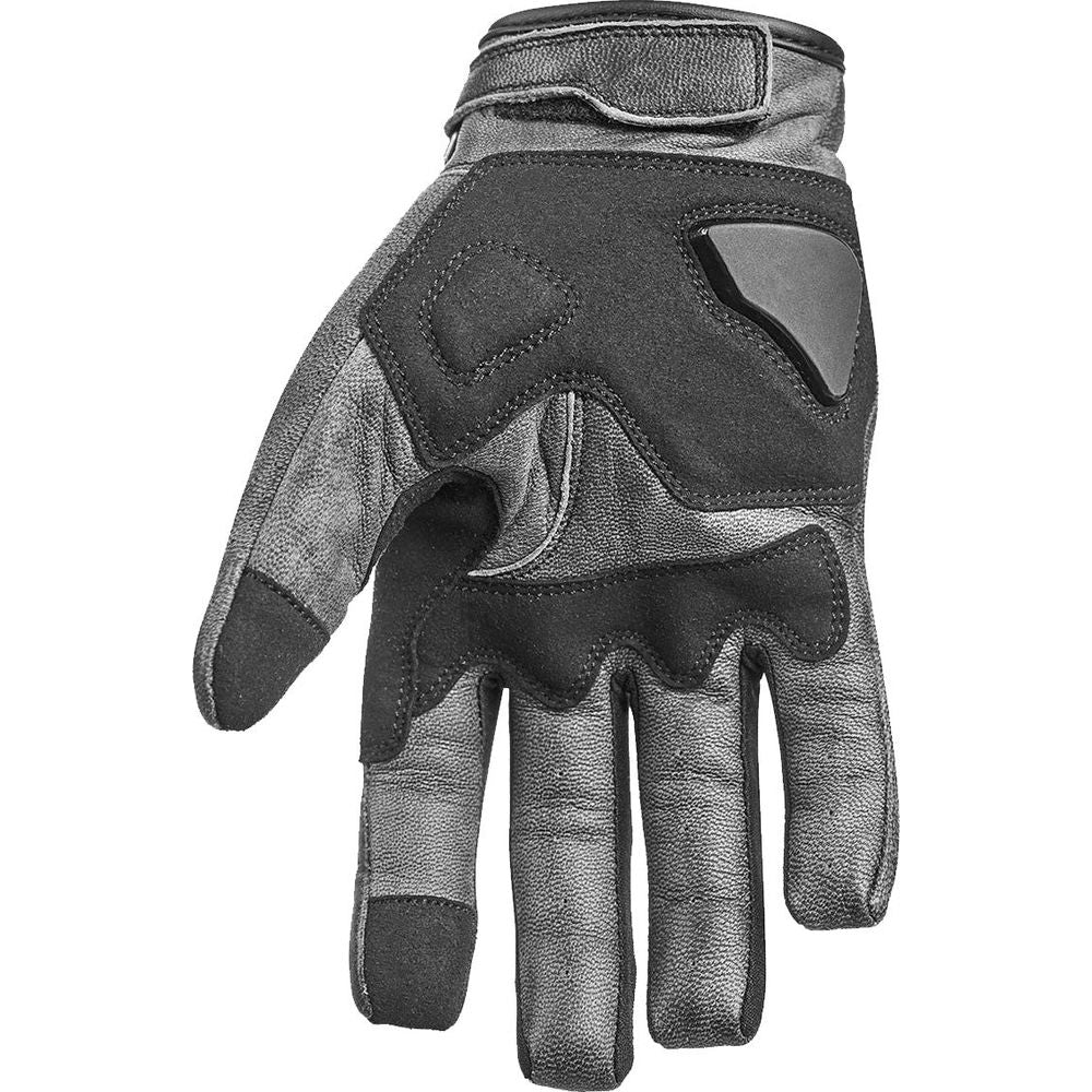 Pando Moto Onyx Summer Leather Gloves Grey - FREE UK Shipping, FREE 365 Day Returns | Moto Central