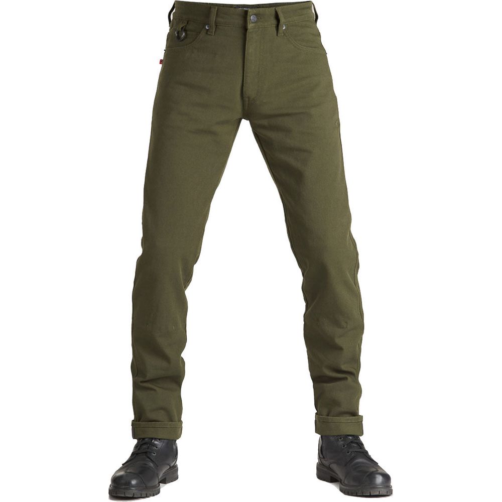 Pando Moto Robby Arm 02 Slim Fit Cargo Jeans Olive