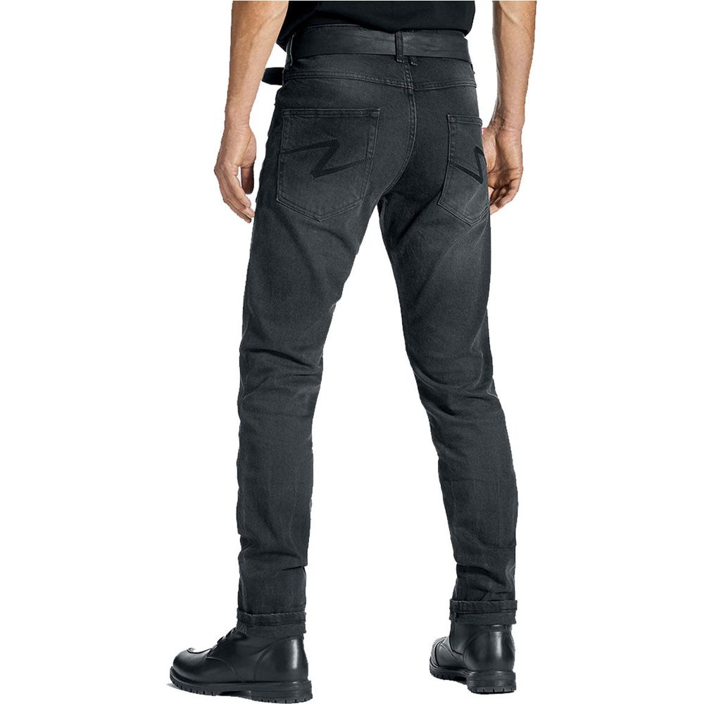 Pando Moto Robby Cor 01 Slim Fit Denim Jeans Black