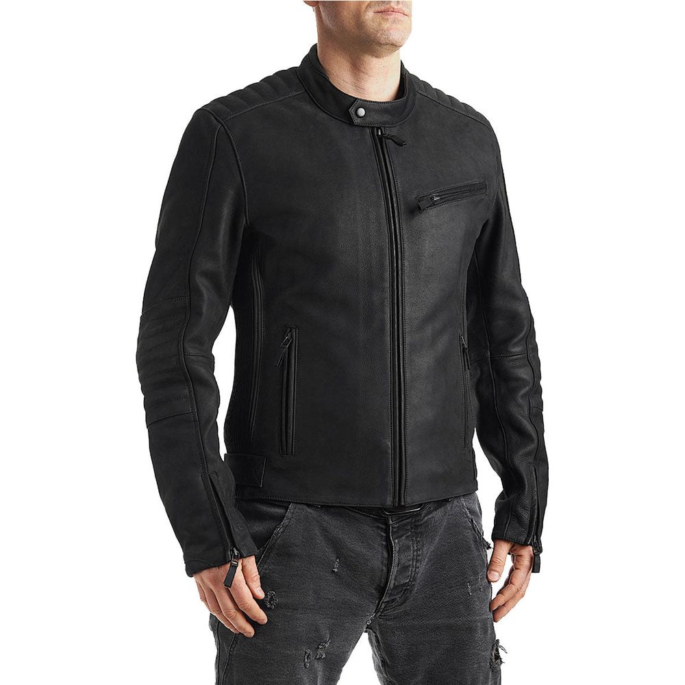 Pando Moto Tatami LT 01 Leather Jacket Black - FREE UK Shipping, FREE 365 Day Returns | Moto Central