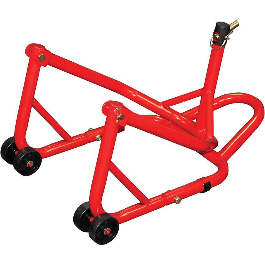 BikeTek Series 3 Front Headlift Track Paddock Stand Red - FREE UK Shipping, FREE 365 Day Returns | Moto Central