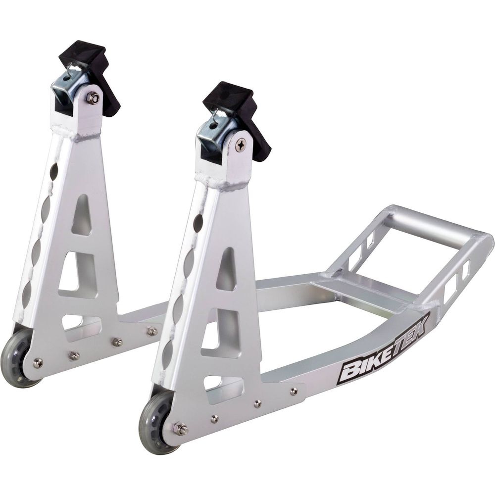 BikeTek Aluminium Box Section Front Paddock Stand Silver