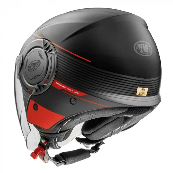 Premier Cool CH 92 Open Face Helmet Black / Red