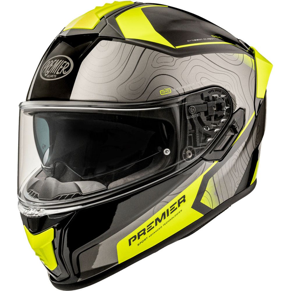 Premier Evoluzione DK Y Full Face Helmet Gunmetal / Neon