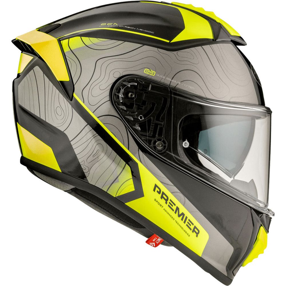 Premier Evoluzione DK Y Full Face Helmet Gunmetal / Neon