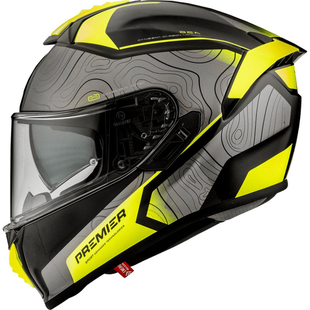 Premier Evoluzione DK Y Full Face Helmet Gunmetal / Neon