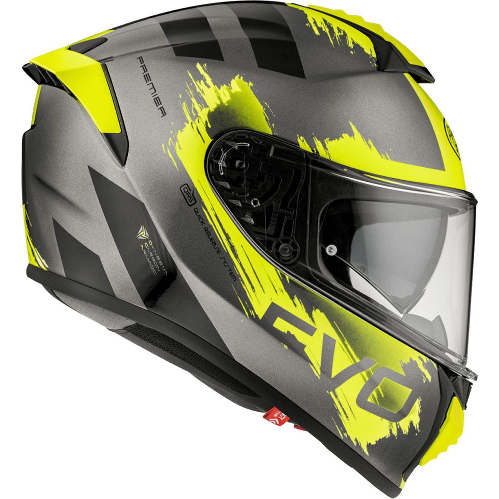 Premier Evoluzione TO Y 17 Full Face Helmet Gunmetal / Neon