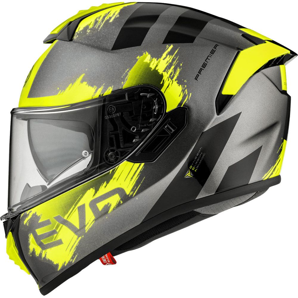 Premier Evoluzione TO Y 17 Full Face Helmet Gunmetal / Neon