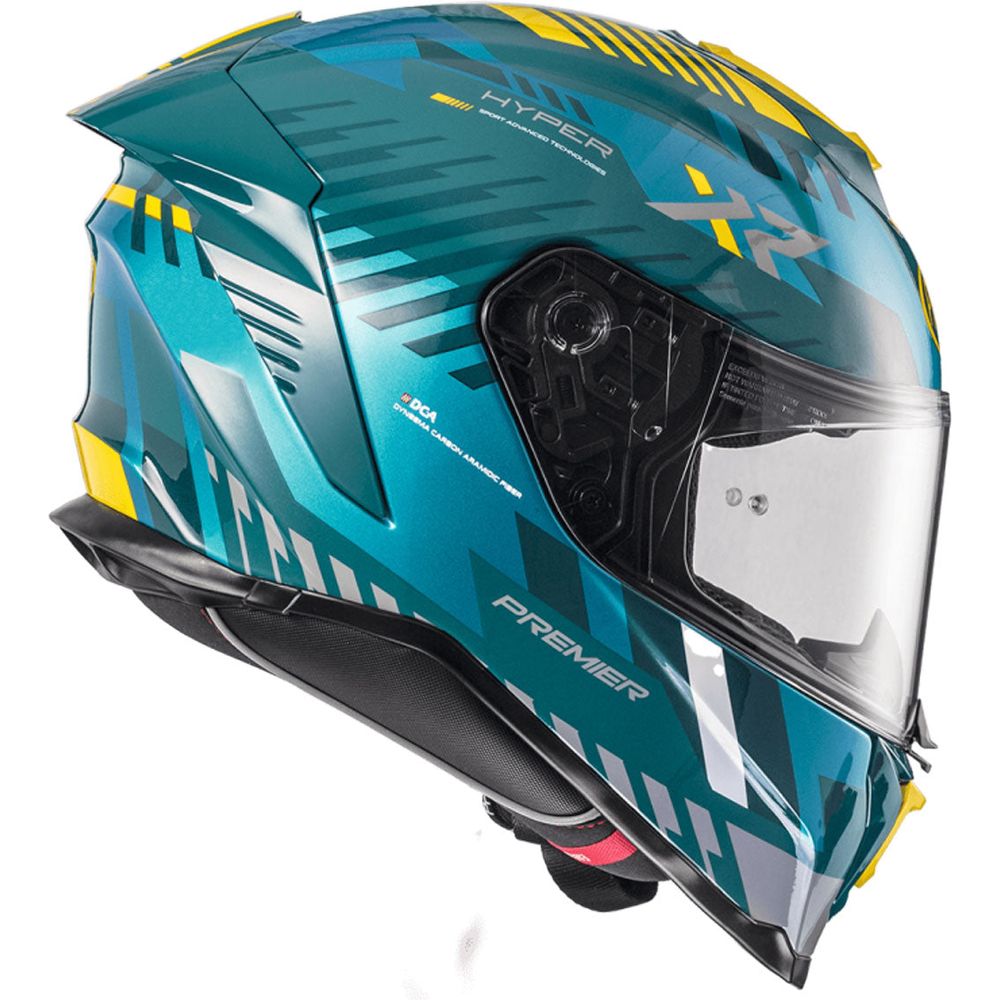 Premier Hyper XR 21 Full Face Helmet Blue / Yellow  - FREE UK Delivery - Moto Central