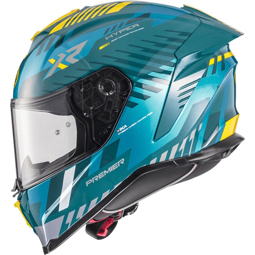 Premier Hyper XR 21 Full Face Helmet Blue / Yellow  - FREE UK Delivery - Moto Central