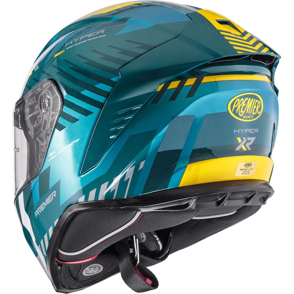 Premier Hyper XR 21 Full Face Helmet Blue / Yellow  - FREE UK Delivery - Moto Central