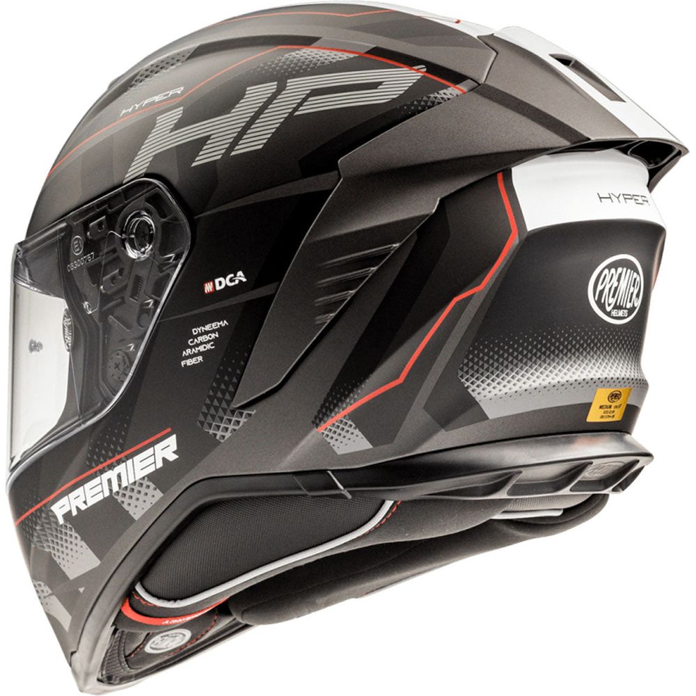 Premier Hyper HP 92 Full Face Helmet Black / Red - FREE UK Shipping, FREE 365 Day Returns | Moto Central