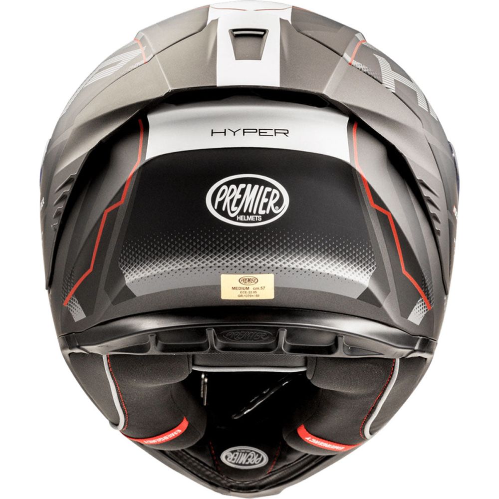 Premier Hyper HP 92 Full Face Helmet Black / Red - FREE UK Shipping, FREE 365 Day Returns | Moto Central