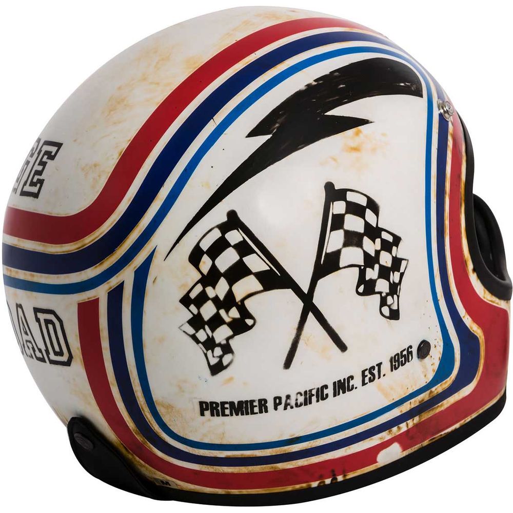 Premier MX BTR 8 Full Face Helmet White / Blue / Red