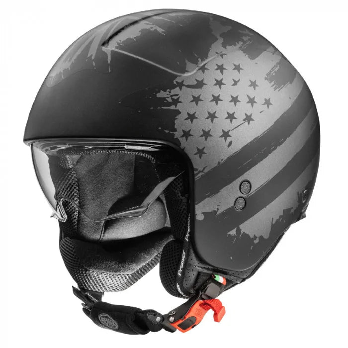 Premier Rocker AM 9 Open Face Helmet Matt Black