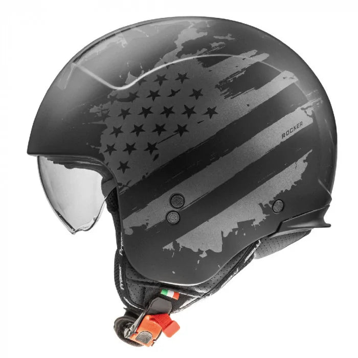 Premier Rocker AM 9 Open Face Helmet Matt Black