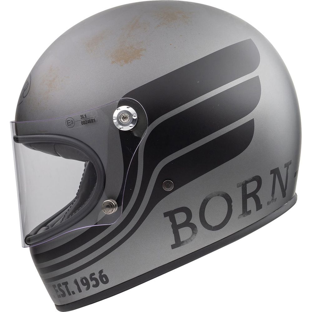 Premier Trophy BTR 17 Full Face Helmet Gunmetal  - FREE UK Shipping, FREE 365 Day Returns | Moto Central