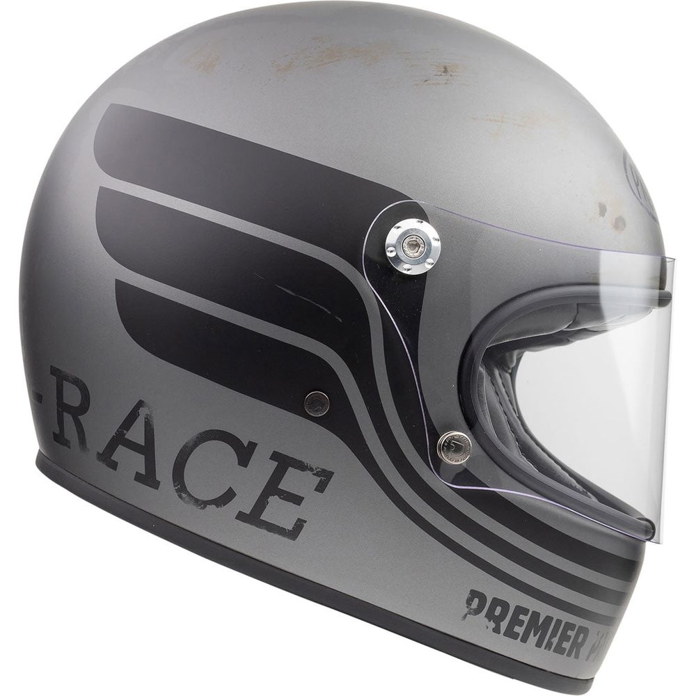 Premier Trophy BTR 17 Full Face Helmet Gunmetal  - FREE UK Shipping, FREE 365 Day Returns | Moto Central