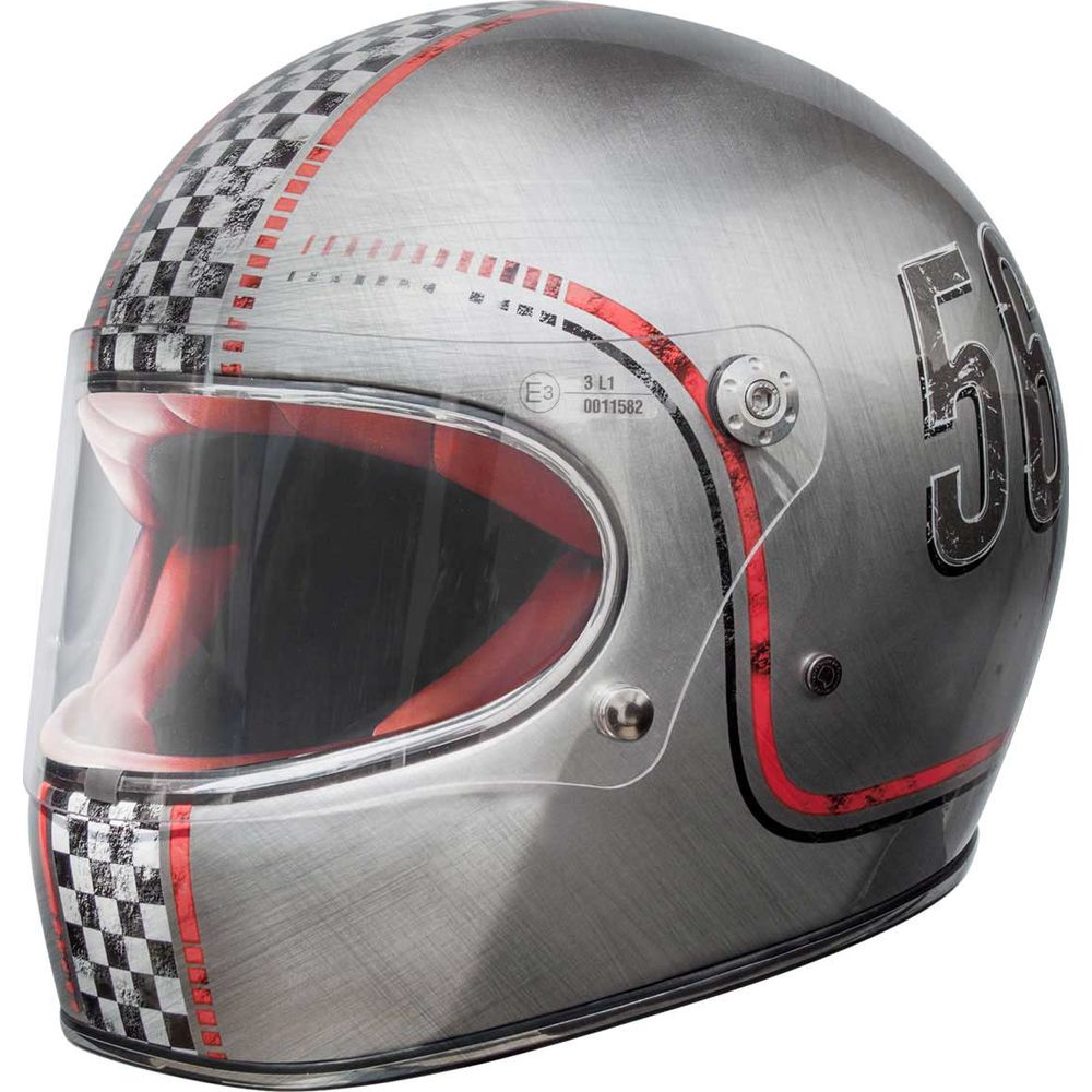 Premier Trophy FL Old Style Full Face Helmet Chrome