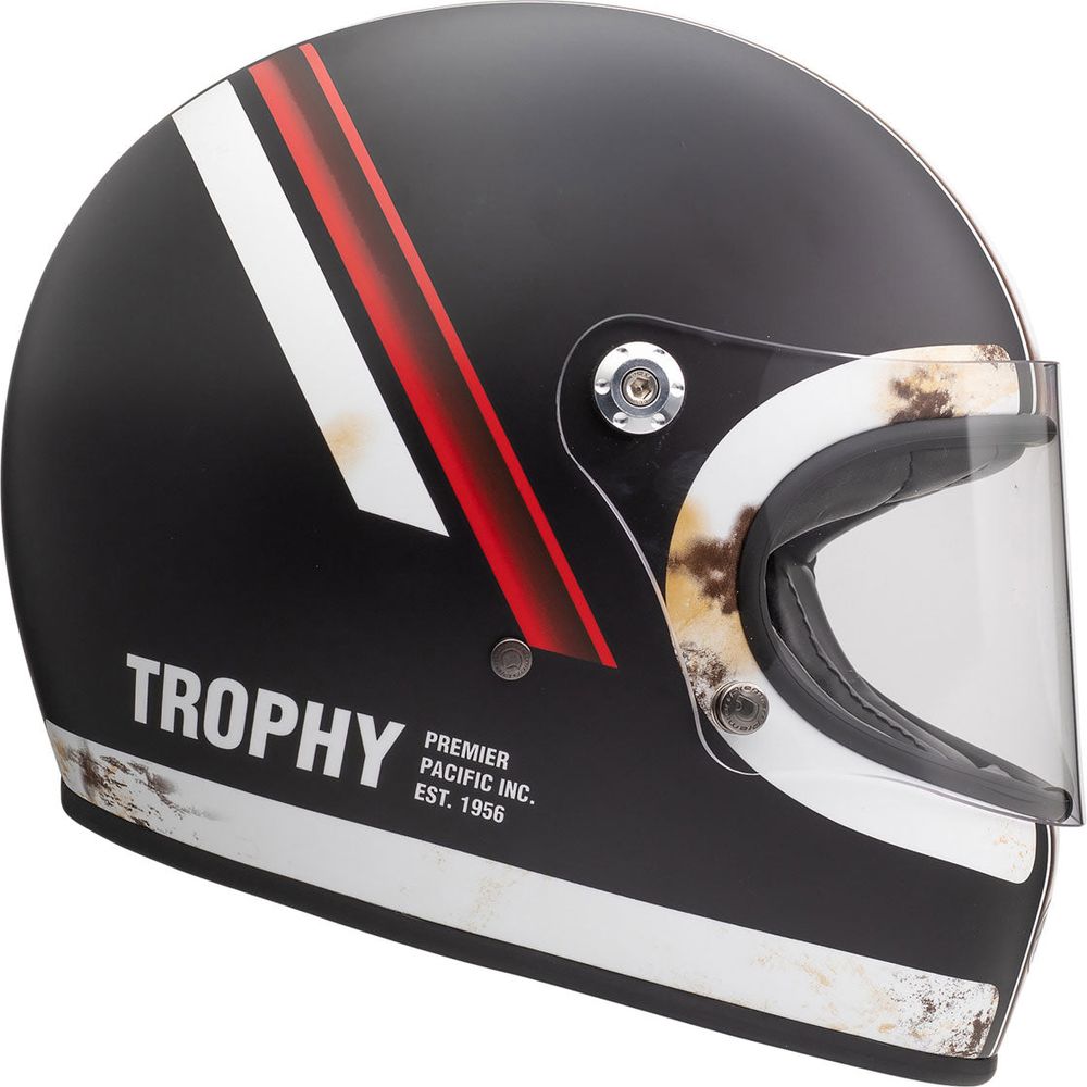 Premier Trophy DO 92 Full Face Helmet Black / White  - FREE UK Shipping, FREE 365 Day Returns | Moto Central