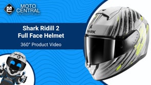 Shark Ridill 2 Full Face Helmet Assya Silver / Anthracite / Yellow - FREE UK Shipping, FREE 365 Day Returns | Moto Central