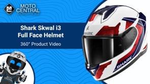 Shark Skwal i3 Full Face Helmet Rhad White / Chrome / Red - FREE UK Shipping, FREE 365 Day Returns | Moto Central