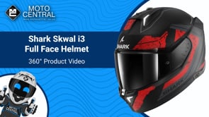 Shark Skwal i3 Full Face Helmet Rhad Matt Black / Chrome / Red - FREE UK Shipping, FREE 365 Day Returns | Moto Central