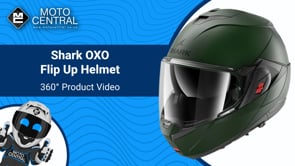 Shark OXO Flip Up Helmet Blank Matt Green - FREE UK Shipping, FREE 365 Day Returns | Moto Central