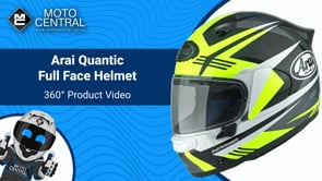 Arai Quantic Mark Full Face Helmet Yellow / Black - FREE UK Shipping, FREE 365 Day Returns | Moto Central