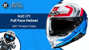 HJC i71 Viz Full Face Helmet MC21 White / Red / Blue - FREE UK Shipping, FREE 365 Day Returns | Moto Central