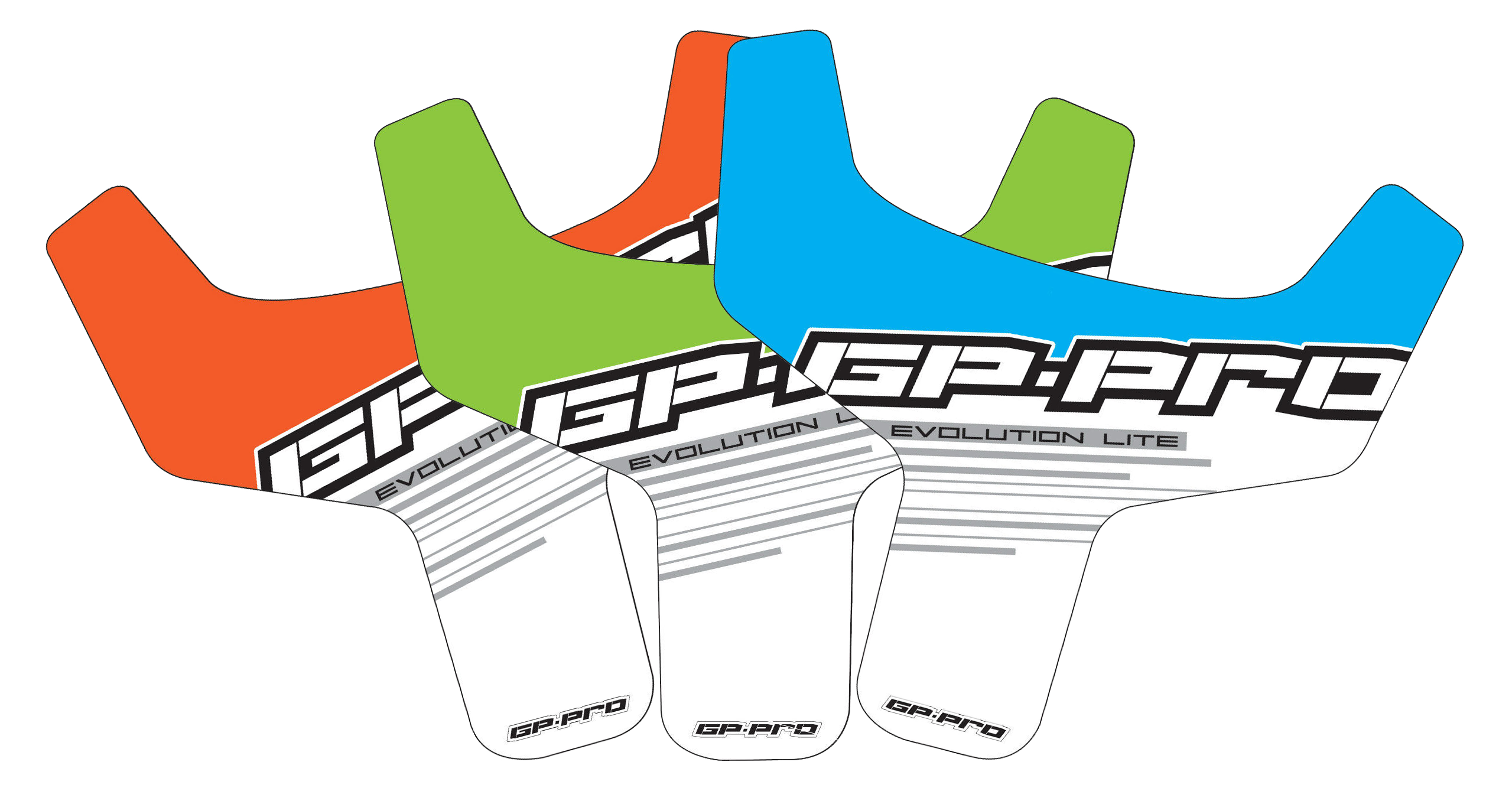 GP Pro Chest Plate Sticker For Body Armour Blue