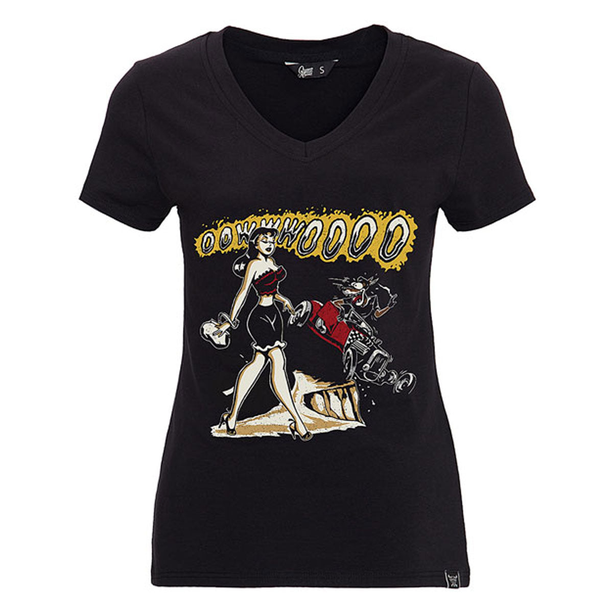 King Kerosin Queen Kerosin Oowwwooo Ladies T-Shirt Black