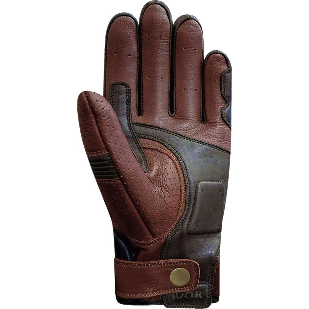 Racer (France) Dante Summer Leather Gloves Brown / Black - FREE UK Shipping, FREE 365 Day Returns | Moto Central