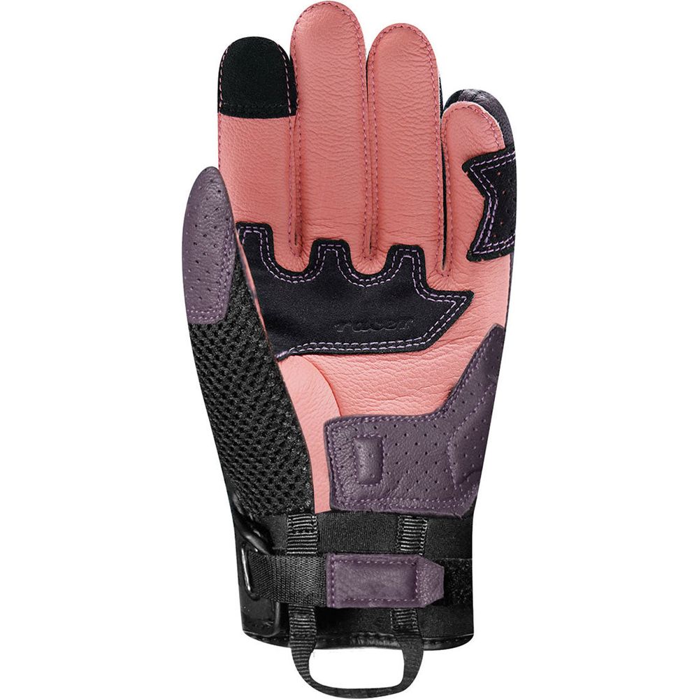 Racer (France) Ronin Summer Ladies Mesh Leather Gloves Pink / Burgundy - FREE UK Shipping, FREE 365 Day Returns | Moto Central