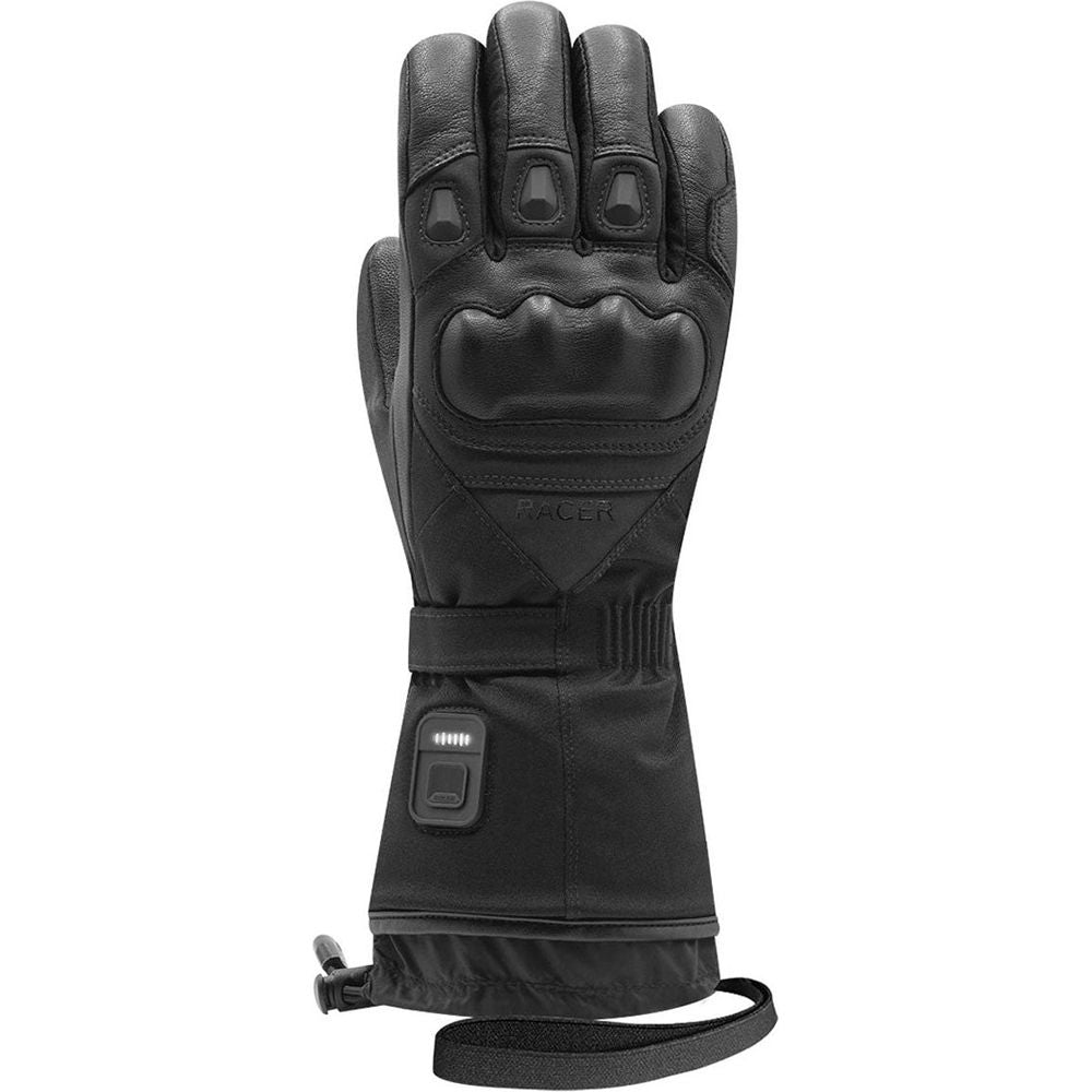 Racer (France) Heat 5 Heated Leather Gloves Black - FREE UK Shipping, FREE 365 Day Returns | Moto Central