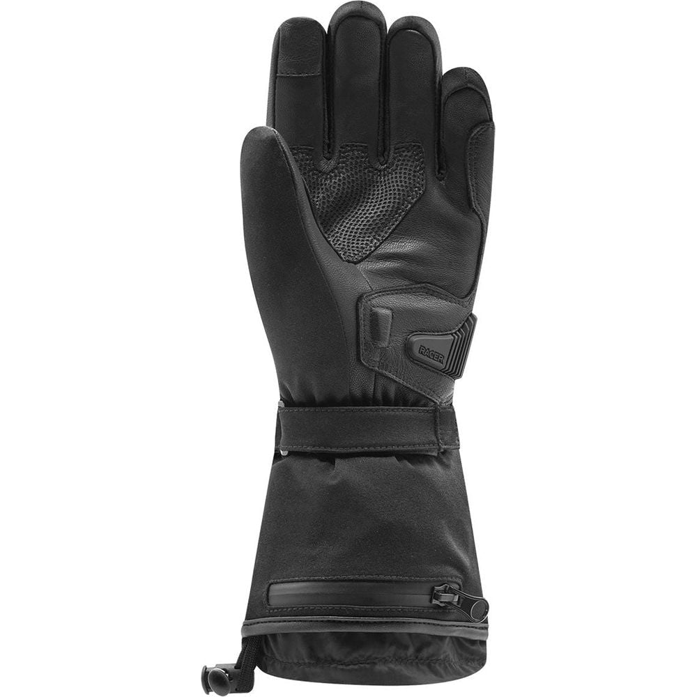 Racer (France) Heat 5 Heated Leather Gloves Black - FREE UK Shipping, FREE 365 Day Returns | Moto Central