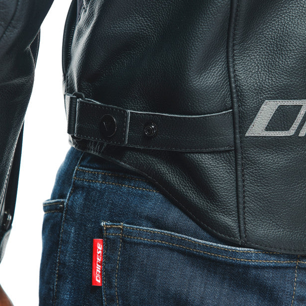 Dainese Racing 4 Leather Jacket Black / Black