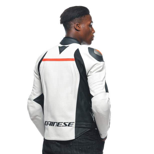 Dainese Racing 4 Leather Jacket White / Black