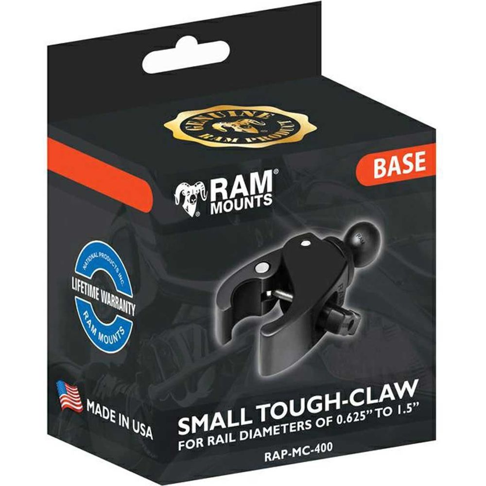 RAM Mounts Tough-Claw With 1" Rubber Ball