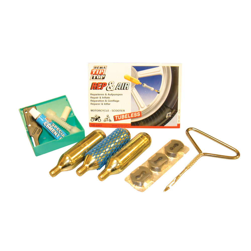 Rema Tip Top Temporary Tubeless Puncture Repair Kit  - FREE UK Shipping, FREE 365 Day Returns | Moto Central