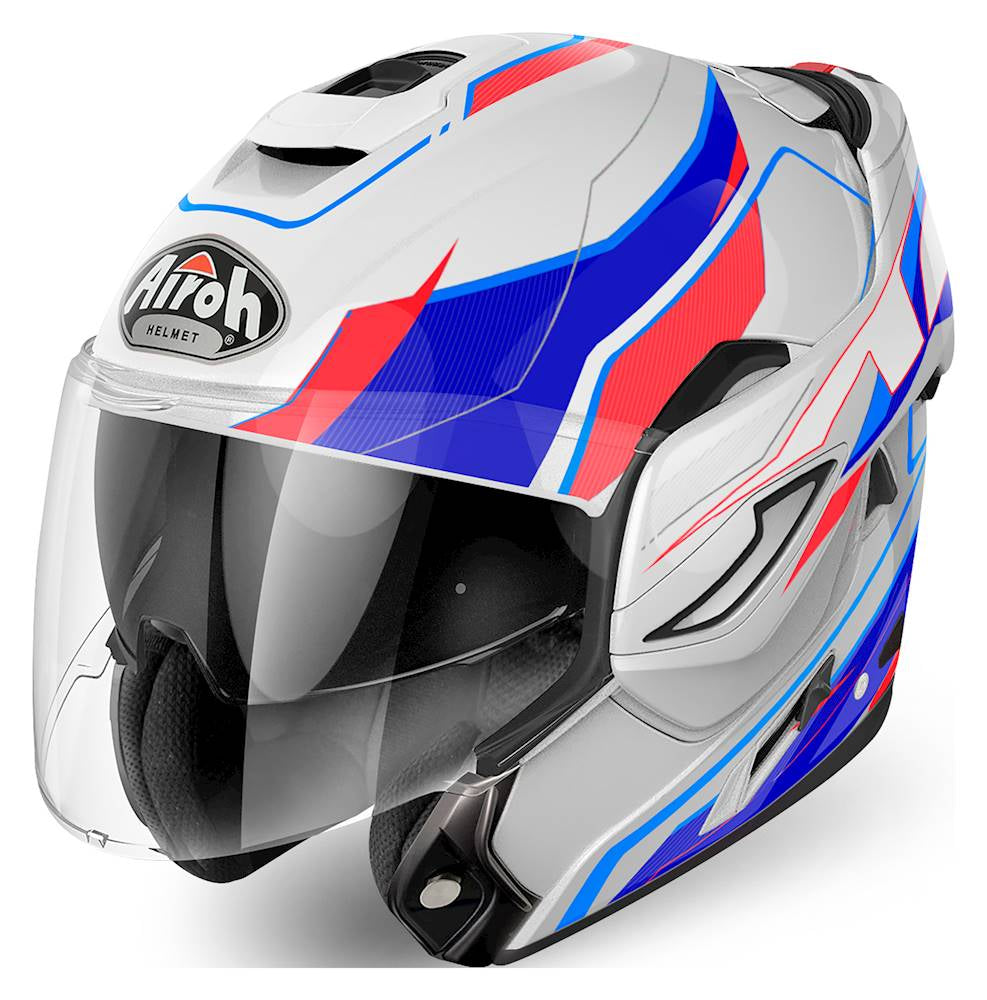 Airoh REV Flip-Up Helmet Revolution Gloss White / Blue