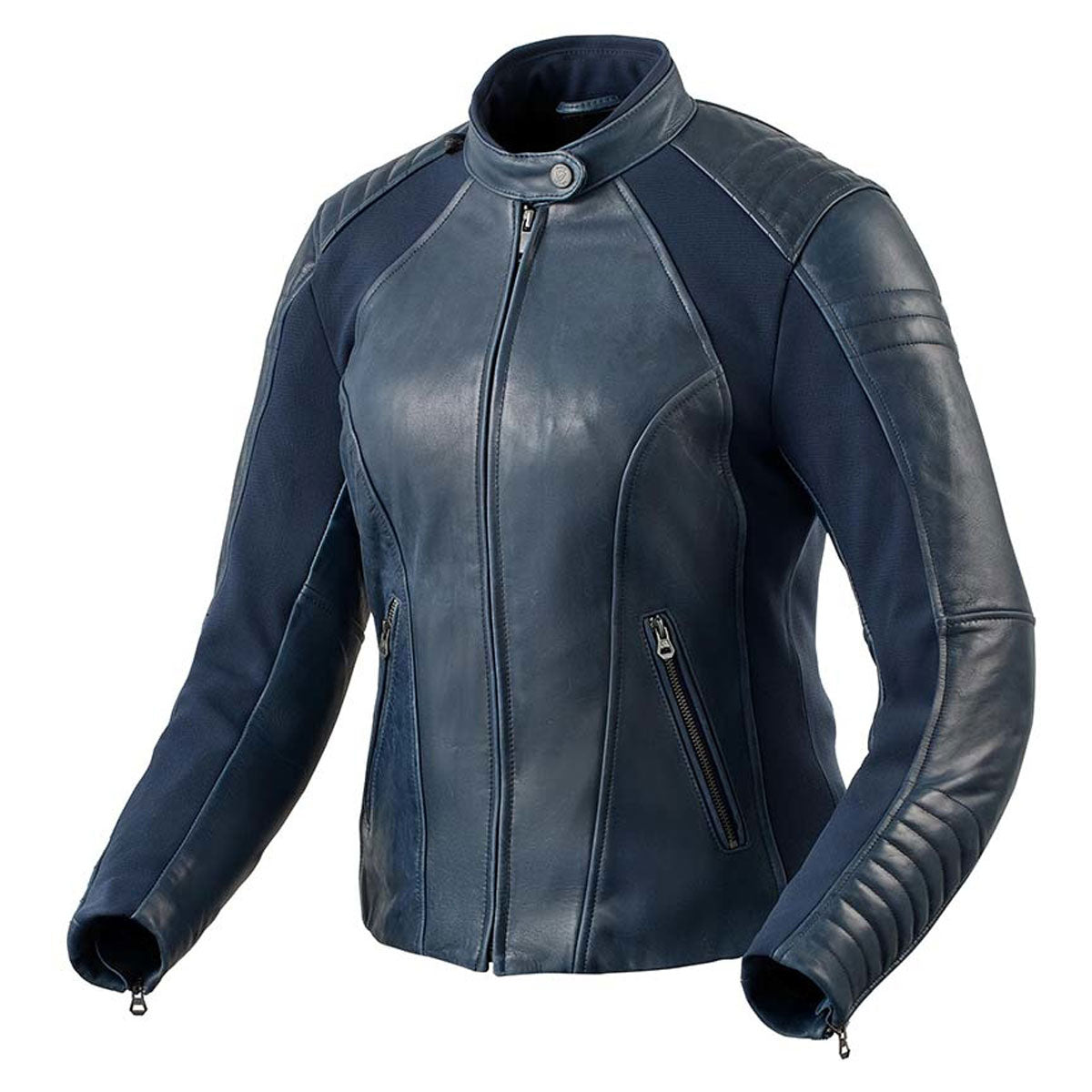 Revit Coral Ladies Leather Jacket Blue