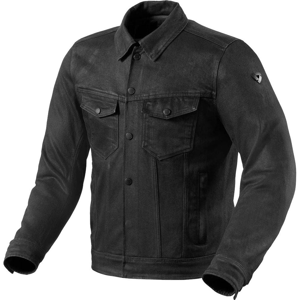 Revit Trucker Riding Denim Jacket Black