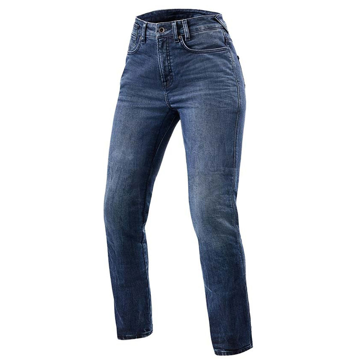 Revit Victoria 2 Ladies Slim Fit Riding Denim Jeans Medium Blue - FREE UK Shipping, FREE 365 Day Returns | Moto Central