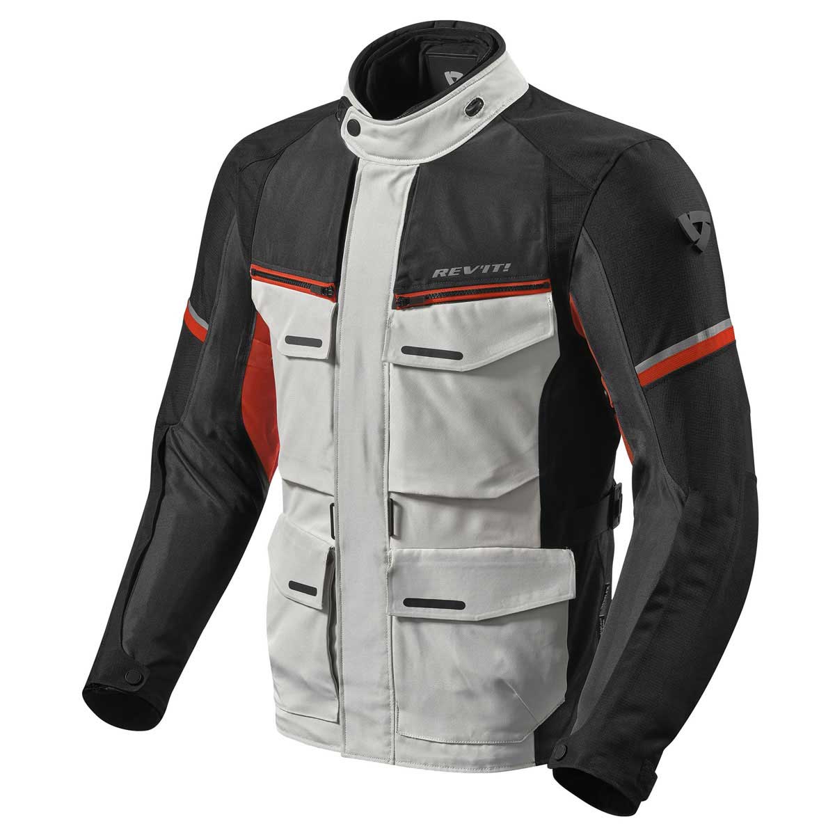 Revit Outback 3 Textile Jacket Silver / Red / Black