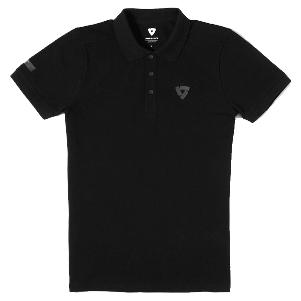 Revit Throwback Polo T-Shirt Black - FREE UK Shipping, FREE 365 Day Returns | Moto Central