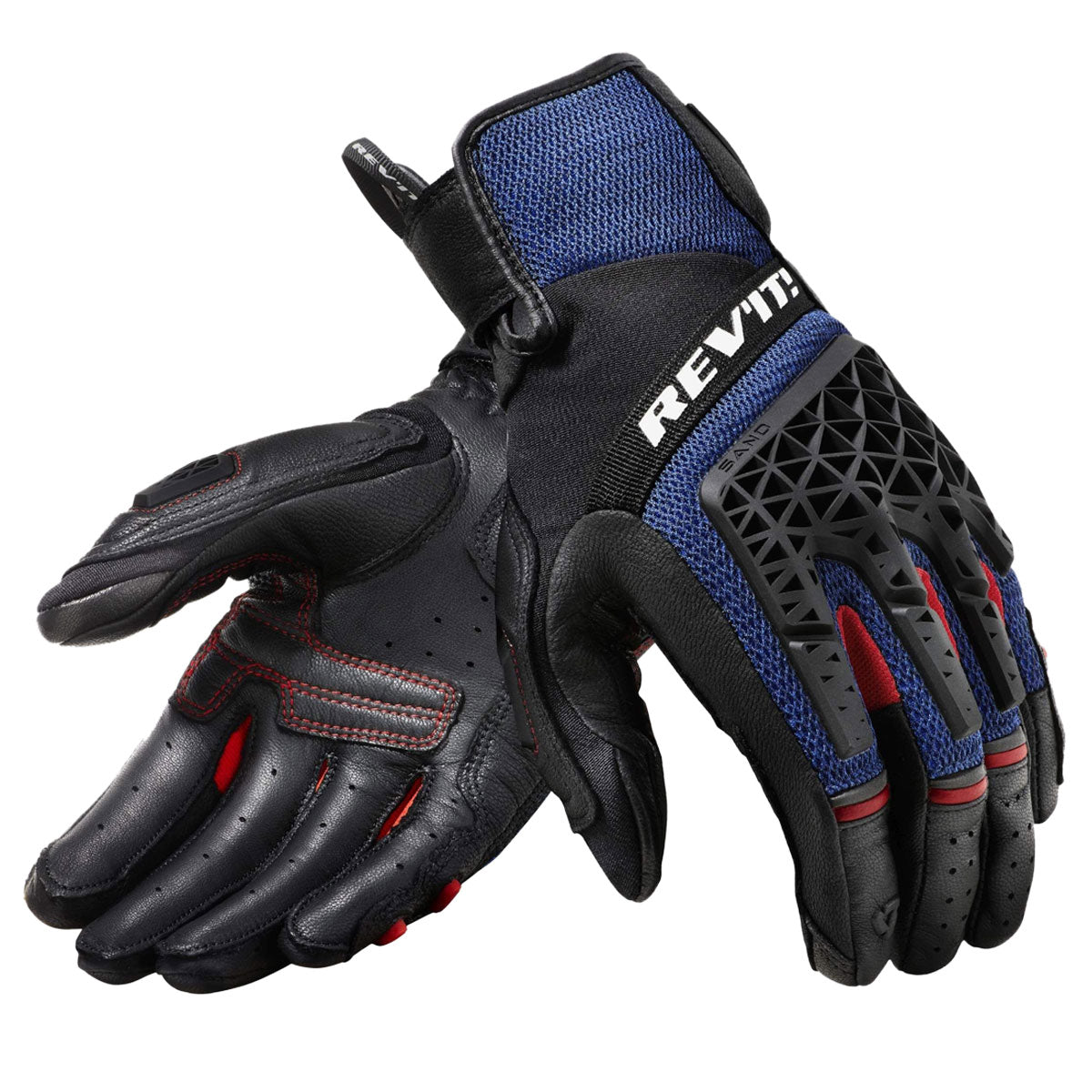 Revit Sand 4 Summer Mesh Riding Textile Gloves Black / Blue