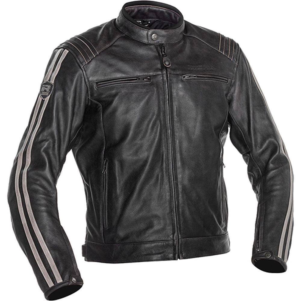 Richa Retro Race 3 Leather Jacket Anthracite / Brown