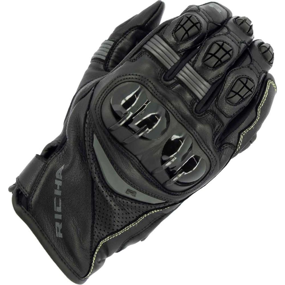 Richa Rotate Leather Gloves Black / Grey