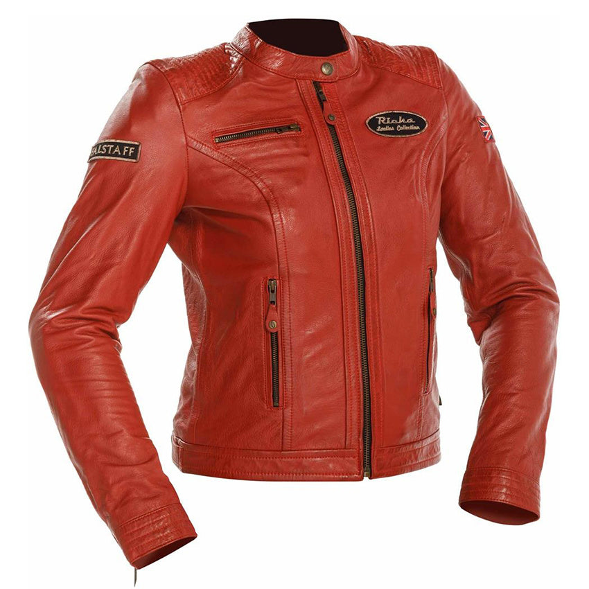 Richa Sturgis Ladies Leather Jacket Red